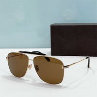 Fashion Men's Sunglasses Tom For Sun Glasses For Man FT1017 Double Bridge Polit Titantium Shades Women Sunglasses Brands 2023