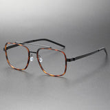 High Quality Denmark Linde 9744 Titanium No Screw Glasses Frames Optical Ultra-light Business Suqre Glasses Light Luxury Men