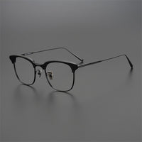 D7216 Handmade Titanium Acetate Optical Eyeglasses Frame  For Men and Women Fashion Retro Myopia Glasses Glasses