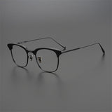 D7216 Handmade Titanium Acetate Optical Eyeglasses Frame  For Men and Women Fashion Retro Myopia Glasses Glasses