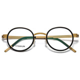 High Quality Glasses Men 9714 Denmark Titanium No Screw Korea Glasses Frames Optical Ultra-light Business Prescription Glasses