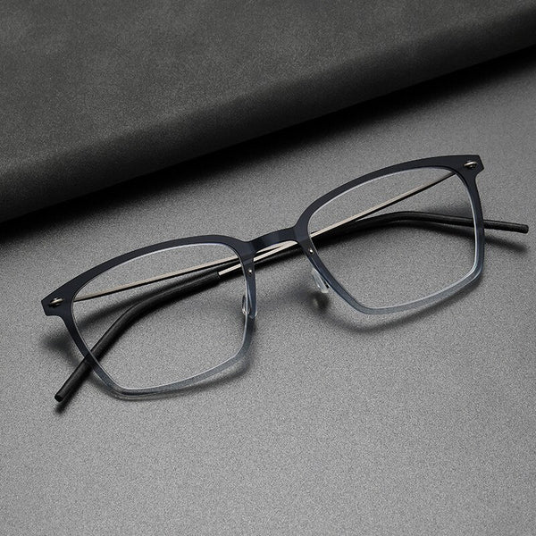 Men's Eyeglasses Frame 6536 Denmark Titanium No Screw Glasses Frames Optical Ultra-light Business Square Prescription Diopter