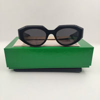 Black Acetate Oval Sunglasses For Women Brand Designer Summer PROTECT Hot Products Ladies Female Shield For Sun Glasses UV400