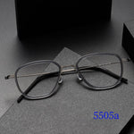 Eye Glasses For Men 5505A Round Denmark Titanium No Screw Korea Glasses Frames Optical Ultra-light Business Reading Ｇlasses