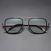 Optical Lenses Denmark Linde 9911 Titanium No Screw Korea Glasses Frames Optical Ultra-light Business Square Reading Glasses Men