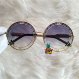 S-sunglasses Round frame Clock pattern Metal eyeglass frame for w.a.n.g.d.e.r.l.a.n.d clock