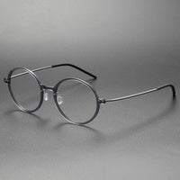 Fashion Denmark Titanium No Screw Korea Glasses 6523 Frames Optical Ultra-light Business Round Prescription Diopter Eyeglasses