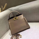 H-bag Fendi PEEKABOO ESSENTIALLY Blue leather bag  27cm NO.8BN302