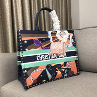 H-bag Dior BOOK TOTE BAG IN EMBROIDERED CANVAS 42x32x15cm