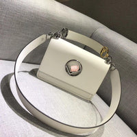 H-bag Fendi KAN I F Black leather bag