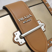 H-bag Prada Cahier studded leather bag NO.1BD045 SIZE:20×14×8.5cm