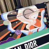 H-bag Dior BOOK TOTE BAG IN EMBROIDERED CANVAS 42x32x15cm
