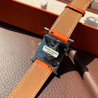 W-watch h.e.r.m.e.s Heure H watch, 21 x 21 mm White-lacquered steel watch, white-lacquered dial