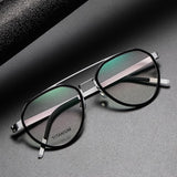 Luxury Glasses Men Denmark Linde 9745 Titanium No Screw Korea Glasses Frames Optical Ultra-light Business Optical Lenses