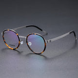 Eyeglass Frame Denmark Linde 9752 Titanium No Screw Korea Round Glasses Frames Optical Ultra-light Business For Men Women