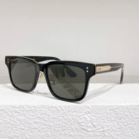 D407 Original Thickened Acetate Sunglasses Square Black Gradient Designer Brand Eyeglasses Tortoise Handamde High Quality Glass