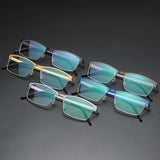 High quality 7046 Denmark Titanium No Screw Korea Glasses Frames Optical Ultra-light Business Square Glasses Frames