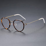 Gillian Denmark Titanium No Screw Korea Glasses Frames Optical Ultra-light Business Round Prescription Diopter Eyeglasses Men