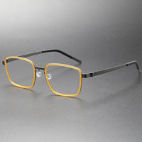 Titanium Eyeglass Frames Denmark Linde 9754 Titanium No Screw Korea Glasses Frames Optical Ultra-light Business Glasses