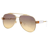 Pilot Sunglasses Female Classic Designer Metal Frame Gradient Mirror High-End Sunglasses Female Summer Must-Have Items
