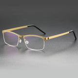 High quality 7046 Denmark Titanium No Screw Korea Glasses Frames Optical Ultra-light Business Square Glasses Frames