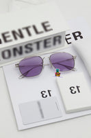 S-sunglasses Gentle Monster WOOGIE Women Retro Metal Frame Mirrored Sunglasses Oversized Cat Eye Glasses eyewear