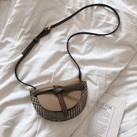 L-package 18-13-5cm Women Crossbody Satchel Bag Small Saddle Purse and Tote Shoulder Handbags