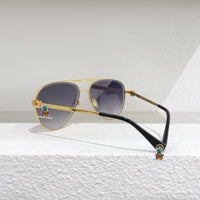 S-sunglasses Louis Vuitton High Qulity women's Round Metal Sunglasses Shades For Z1618E Female Ladies Brown Eyewear Women's Polarized Square Sunglasses Oversized Black Shades Flat Lens Male Female Fashion Driving Glasses