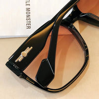 S-sunglasses Korean Style Rectangular Black Acetate Frame Anti Radiation Glasses For Loopy Women Oversized Shades for Women Glasses Frame Clear Lens Eyeglasses Elastic Temples Leg