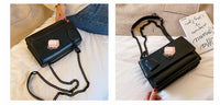 L-package 22-14-10cm Women Purse Clutch Small Crossbody Shoulder Bag with Chain Strap