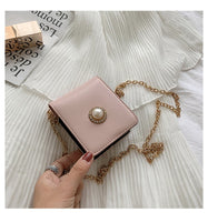 L-package Leather Makeup Lipstick Case with Mirror for Purse Cosmetic Pouch Travel Makeup Bag Holder Fits of Lipstick Travel Purse Storage with Chain