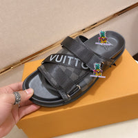 S-shoe Louis Vuitton Women Sandals Summer New Thick Heel Platform Sole Shoes Female Summer Flat Casual Shoes Fashion Sports Beach Women's Slippers Heels Women Platform Sandals Female Thick Bottom Shoes Wedge with Open Toe
