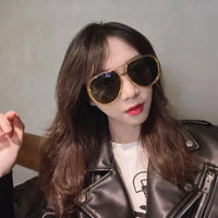 S-sunglasses gucci Pilot Metal Classic Sunglasses For GG0904S Frame Sunglasses Men Metal Driving Luxury Shades UV400 Pilot Sunglasses Polarized Sun glasses Men And Women Mirror  Lens Anti-glare Driving Eyewear