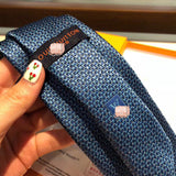 A-accessories Louis Vuitton Men's Cotton Solid Stripe Skinny Tie Slim Necktie For Wedding Party