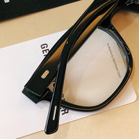 S-sunglasses Anti Radiation Computer Glasses For Volta Women Rectangular Black Acetate Frame Eyewear Anti Blue Light Blocking Ray Wellington Style Glasses Optical Spectacle Eyeglass Replaceable Lenses For Adult 99.9% UV Protection Blue Light