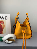 H-bag Loewe Hammock Drawstring Mini Bag Pastel Women's Hammock Small Bag Leather Shoulder Bag Handbag
