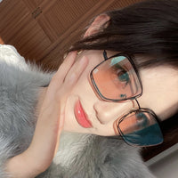 S-sunglasses Dior Anti-blue Light Men Computer Eyeglasses Double Frame For stellaire3 Fashion Square Metal Glasses For Stellaire3 Frame Classic Women Myopia Optics Eye Glasses Retro Eyeglass Big Square Flat Mirror Female
