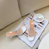 S-shoe R.E.J.I.N.A P.Y.O Polished Crisscrossed High Heel Sandal Open Toe Ankle-Strap Dress Platform Sandal
