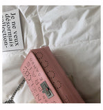 L-package Women's Genuine Leather Quilted Chain Bag Shoulder Handbags Purse flap bag Calfskin Eyele Tweed Silver Tone Metal