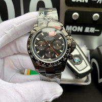W-watch R.o.l.e.x Cosmograph Daytona Men's shock Quartz Watch with Stainless-Steel Strap Silver Size 41mm thickness 12mm