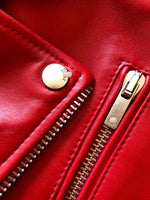 D-clothing Dior Riders Clothes Black/Red Leather Jacket Locomotive Suit