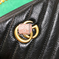 H-bag GUCCI Marmont mini shoulder women bag  6.5"W x 7.5"H x 3"D Style 550155