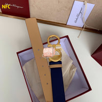 A-accessories S.a.l.v.a.t.o.r.e F.e.r.r.a.g.a.m.o 3.5cm Men's Genuine Leather Dress Belt Handmade 100% Cow Leather Fashion & Classic Designs for Work Business and Casual