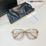 S-sunglasses G monster Anti-Blue Women Round Glasses Eyeglasses For Jeff Anti Radiation Metal Details Thin Temples Transparent Retro unisex Computer lens Oversized Black Acetate Frame Eyewear 99.9% UV Protection