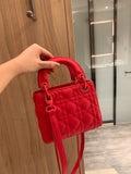 M-Handbag Dior 18cm Purses and Handbags for Women Top Handle Satchel Shoulder Bags for Ladies