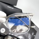 S-sunglasses 2021 Monster Square Computer Glass For Mosey With White Round Case Anti Radiation Gaming Replaceable Eyeglass for Prescription Lens Optical Frame Blue lens Eyewear Eyeglass Peculiar Glasses for Men Women Eyewear