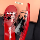 S-shoe MIU MIU Women Men Bath Shower Slippers Shower Sandals Patterned Non Slip Beach Sandal