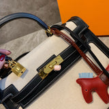 M-Handbag Hermès 28-23cm Womens Soft Leather Purses and Handbags Crossbody Bags Multifunctional Shoulder Bag Satchels for Women