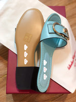 S-shoe S.a.l.v.a.t..o.r.e F.e.r.r.a.g.a.m.o Women's Wide Width Slide Sandals Slip On Flat Cross Strap Casual Summer Shoes