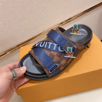 S-shoe Louis Vuitton Women Sandals Summer New Thick Heel Platform Sole Shoes Female Summer Flat Casual Shoes Fashion Sports Beach Women's Slippers Heels Women Platform Sandals Female Thick Bottom Shoes Wedge with Open Toe